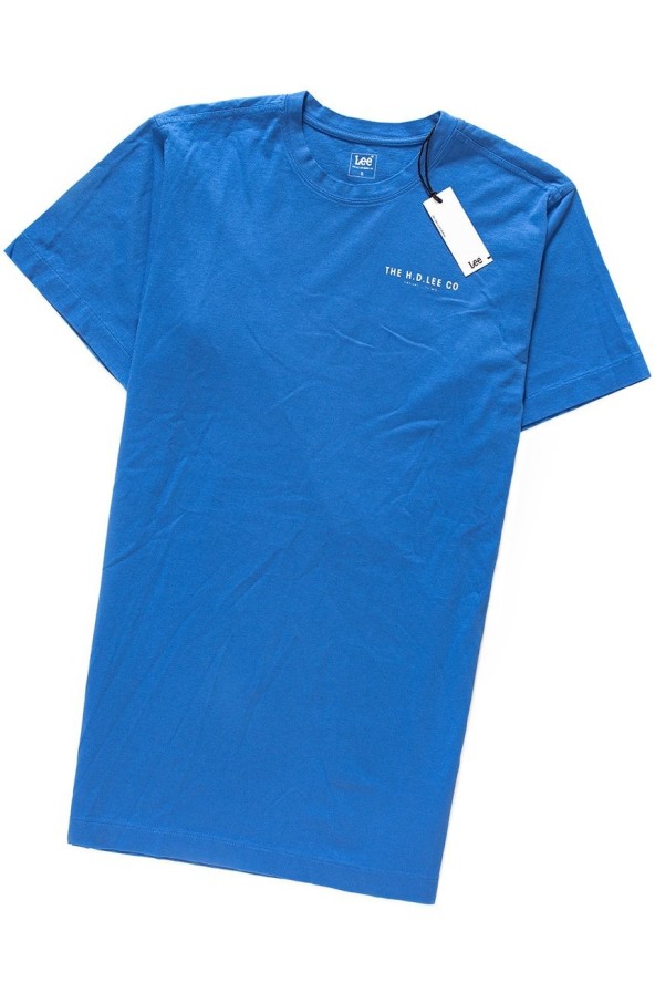 LEE T SHIRT DAMSKI LONG T CITY BLUE L42LEQ32 112109387