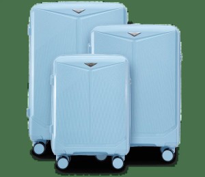 Komplet 3 walizek Wings COCKATIEL polipropylen LIGHT BLUE