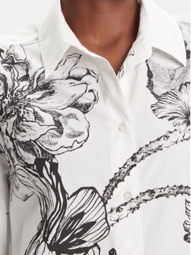 Desigual Koszula Byn Lacroix 25WWCW07 Biały Loose Fit