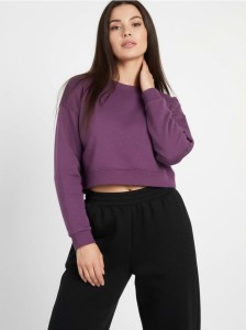 Gładka bluza crewneck - fioletowy