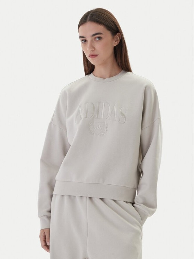 adidas Bluza Cozy Holiday Graphic KA9950 Beżowy Loose Fit