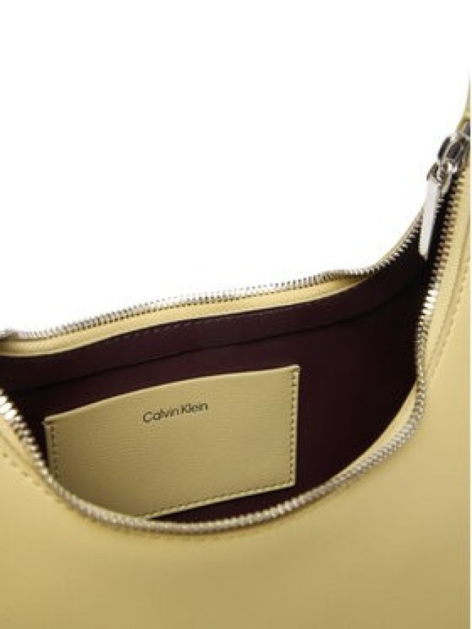 Calvin Klein Torebka Foil Logo Conv Shoulder Bag LV04F3272G Żółty