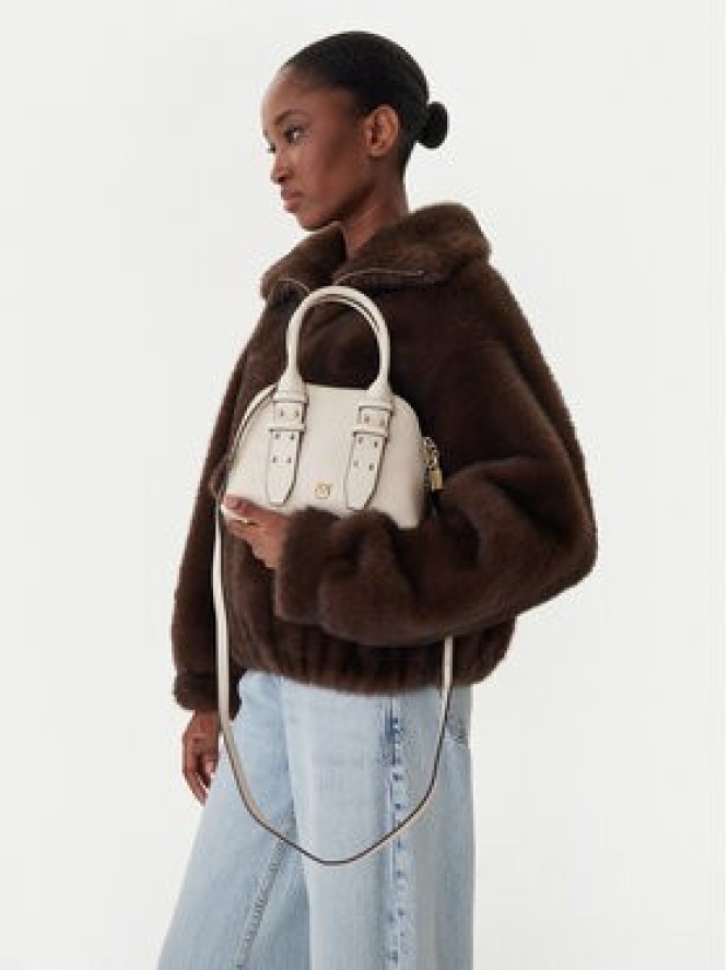 PINKO Torebka Bowling Bag Zip Mini AI 25-26 PLTT 105333 A0QO Écru