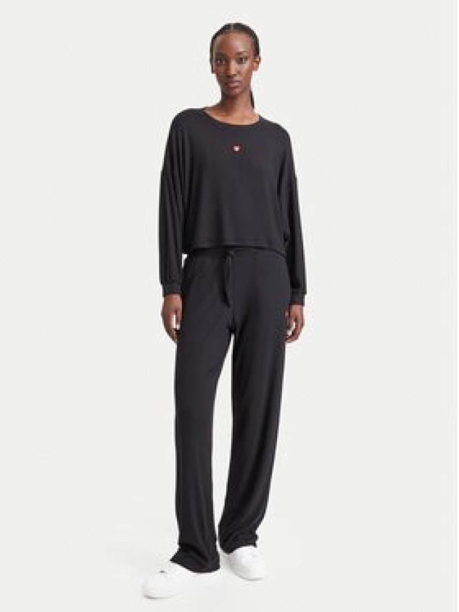 HUGO Spodnie dresowe Heart 50566660 Czarny Relaxed Fit
