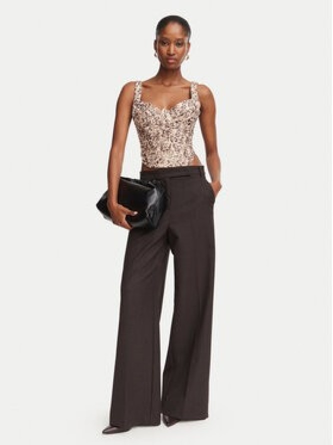Bardot Top Carolina 60423TB Brązowy jasny Slim Fit