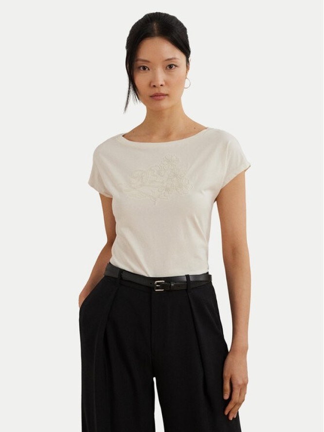 LAUREN RALPH LAUREN T-Shirt 200963933001 Écru Relaxed Fit