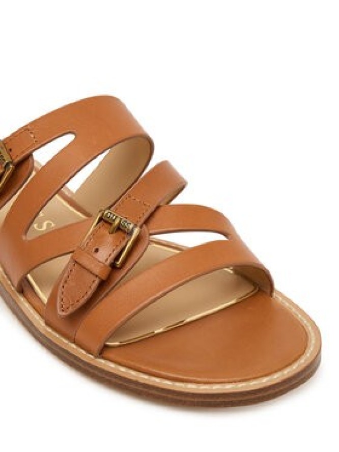 Guess Klapki FLJGRY LEA03 Brązowy jasny