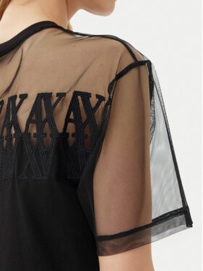 Armani Exchange T-Shirt XW000516 AF10359 UC001 Czarny Cropped Fit