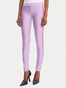 Versace Jeans Couture Legginsy 79HAC114 N0008 Fioletowy Slim Fit