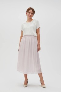 Spódnica midi jasnoróżowa