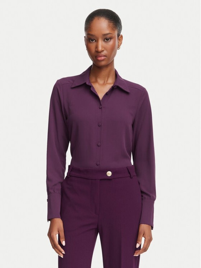 Rinascimento Koszula CFC0130227003 Bordowy Regular Fit