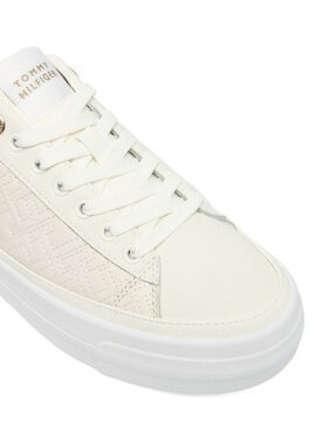 Tommy Hilfiger Sneakersy Th Platform Sneaker Quilted FW0FW09265 Écru