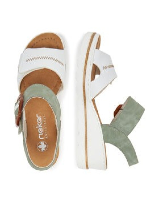 Rieker Sandały 67476-81 Biały