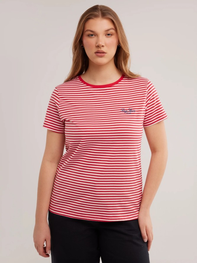 Koszulka damska w paski czerwono-biała Zenaida 603