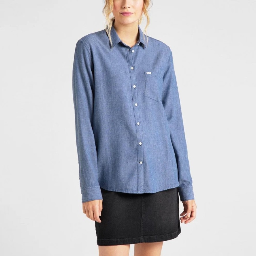 LEE ONE POCKET SHIRT DAMSKA KOSZULA ROZPINANA LAVENDER DUSK L45THQOA 112110540
