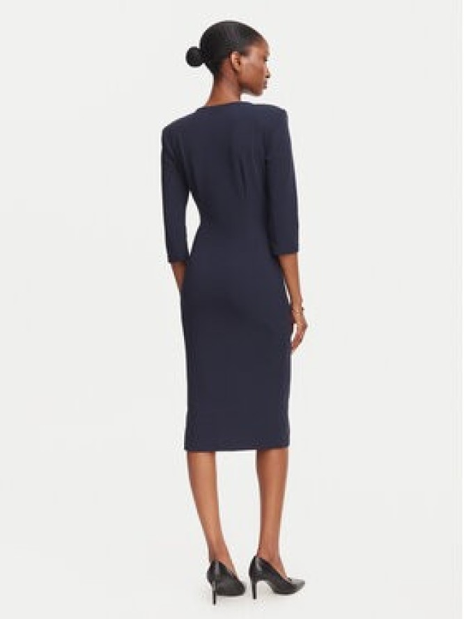 Rinascimento Sukienka koktajlowa CFC0020495002 Granatowy Slim Fit