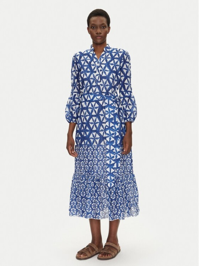 Iconique Sukienka letnia IC25-089 Niebieski Relaxed Fit