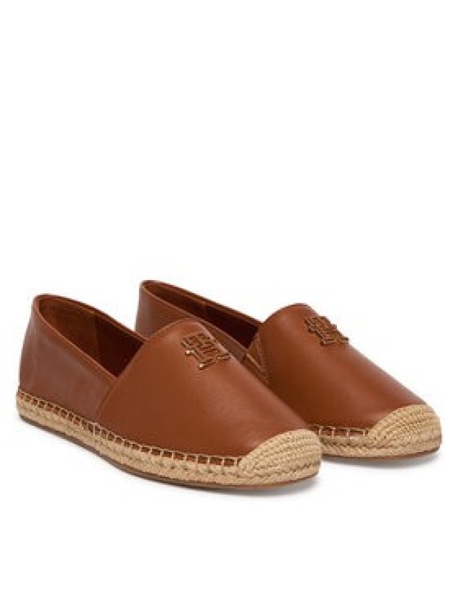 Tommy Hilfiger Espadryle Th Logo Leather Espadrille FW0FW09246 Brązowy