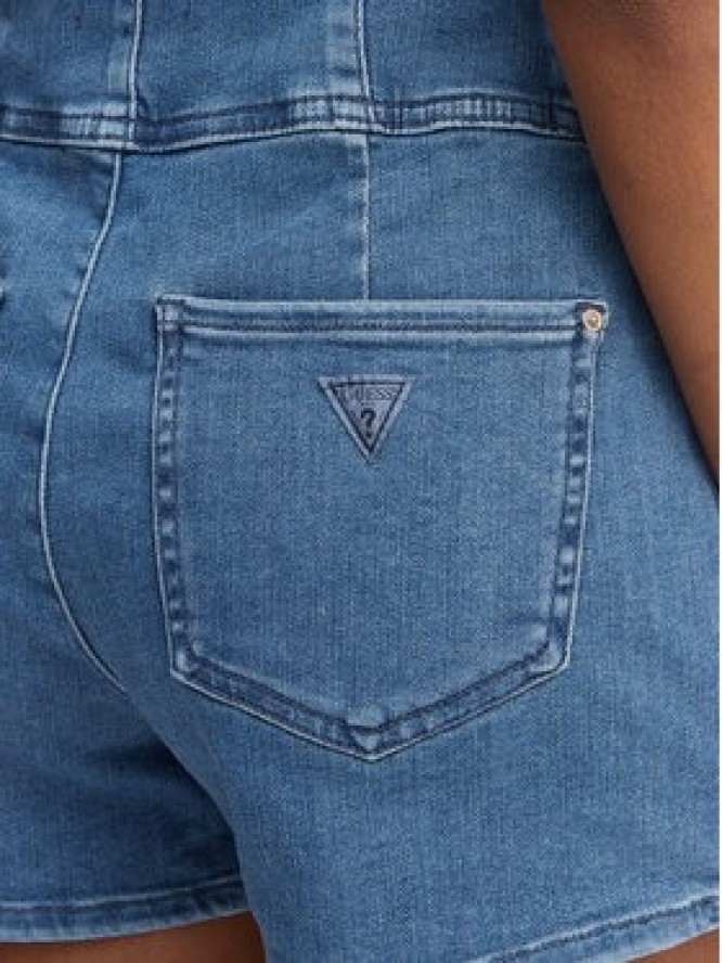 Guess Szorty jeansowe W6GD56 D0849 Niebieski Regular Fit