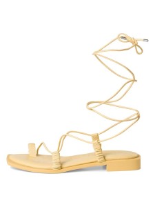 Tamaris Skórzane japonki w kolorze żółtym rozmiar: 36