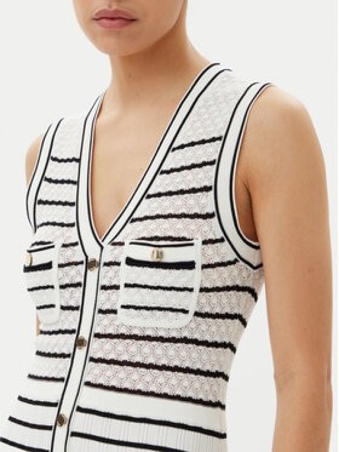 Gaudi Sukienka dzianinowa 511FD13006 Écru Regular Fit