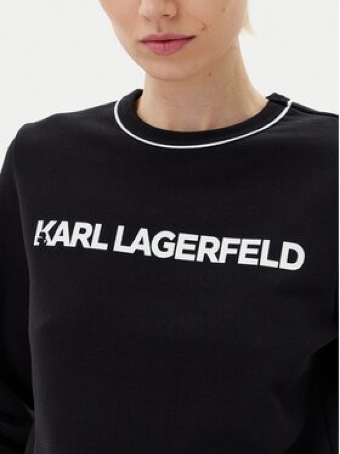 KARL LAGERFELD Bluza A2W20066 Czarny Regular Fit