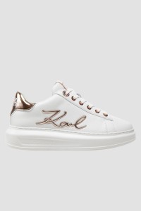 KARL LAGERFELD Białe sneakersy damskie KAPRI Signia, Rozmiar 37