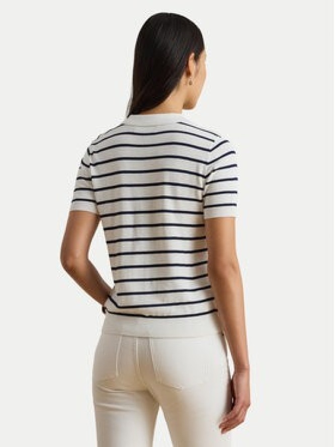 LAUREN RALPH LAUREN Polo 200P03506001 Biały Slim Fit