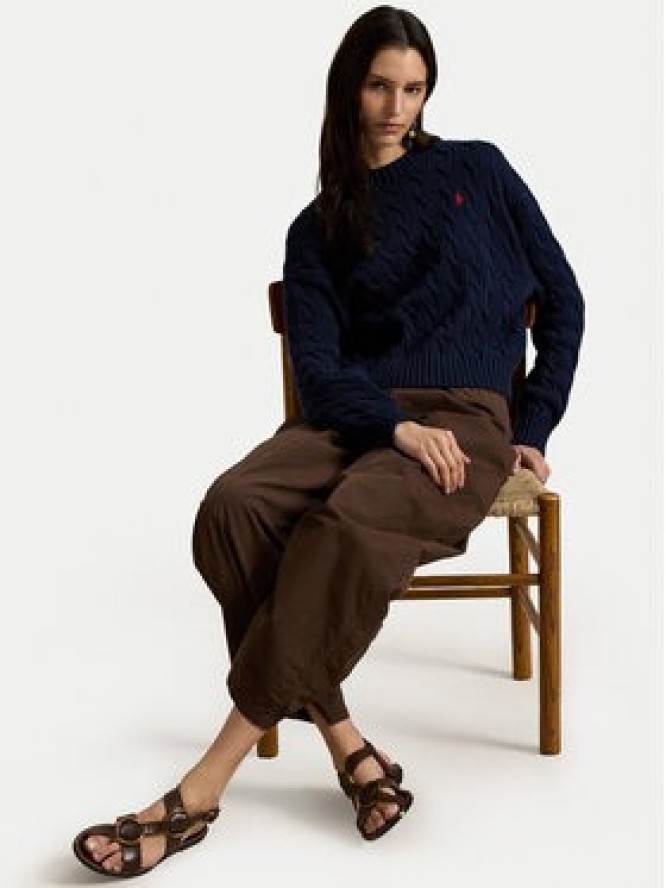 Polo Ralph Lauren Sweter 211A96245001 Granatowy Relaxed Fit