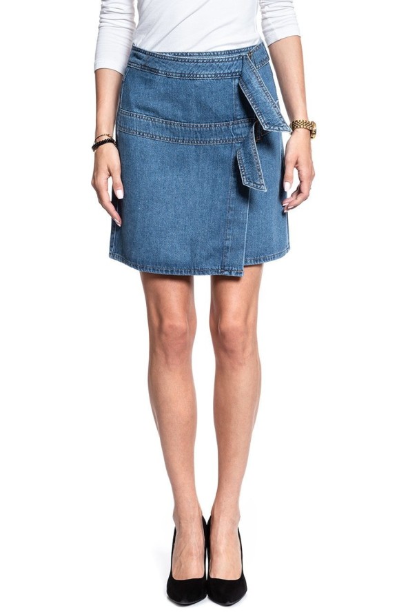 SPÓDNICA JEANSOWA MUSTANG Wrap Skirt 1007016 5000 680