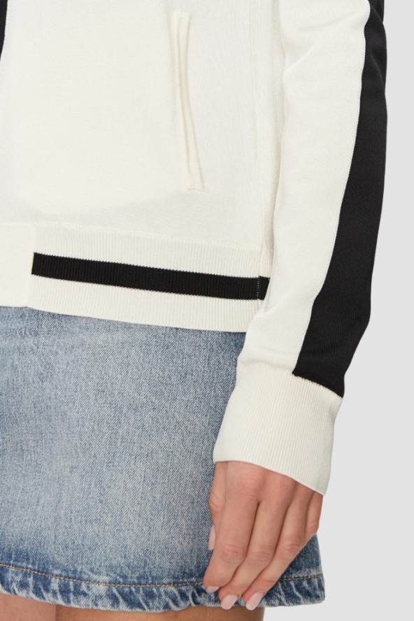 GUESS Beżowa bluza damska rozpinana Full, Rozmiar XS