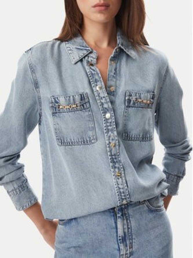 Guess Koszula jeansowa W6YH19 D1353 Niebieski Regular Fit