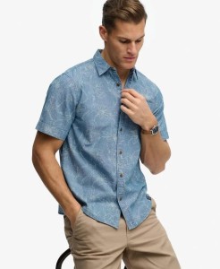 superdry Koszula krótkie rękawy Vintage Loom z bawełny organicznej – Nouveau