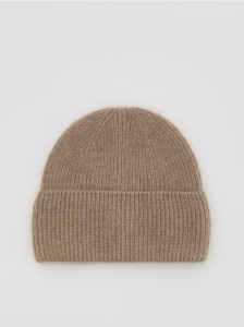 Wełniana czapka z dodatkiem kaszmiru - brązowy