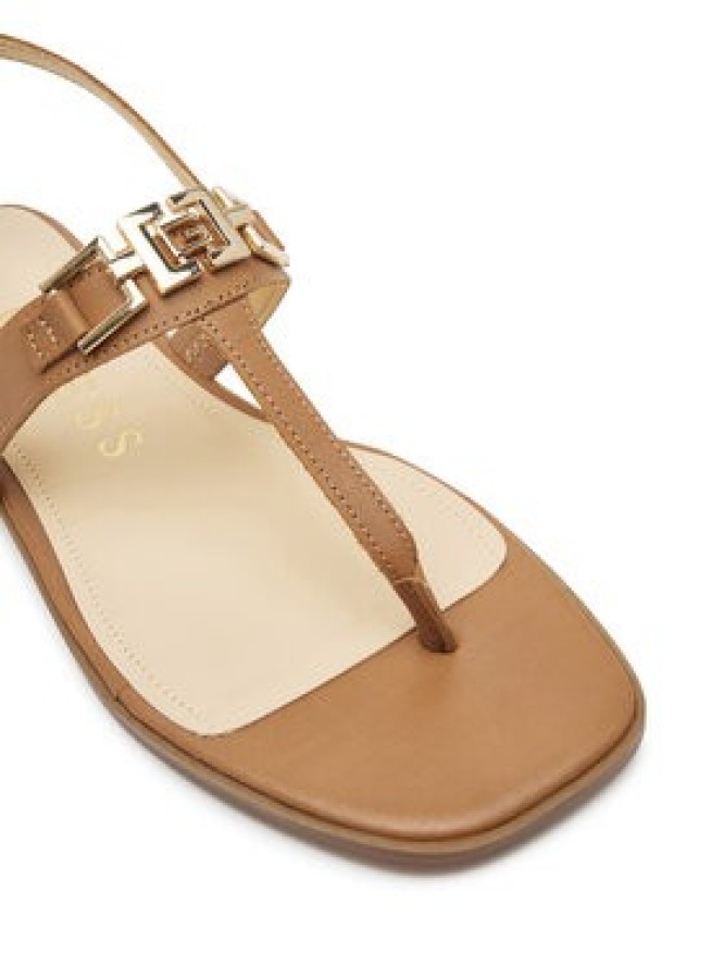 Guess Sandały FLJREL LEA21 Brązowy