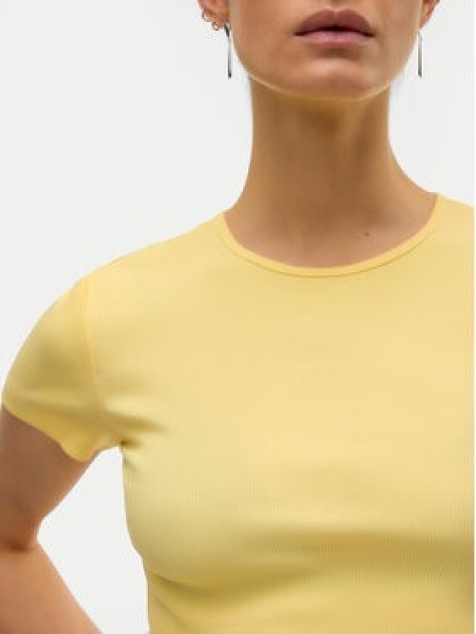 Vero Moda T-Shirt Chloe 10306894 Żółty jasny Tight Fit