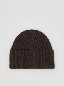 Czapka z wełną - brązowy