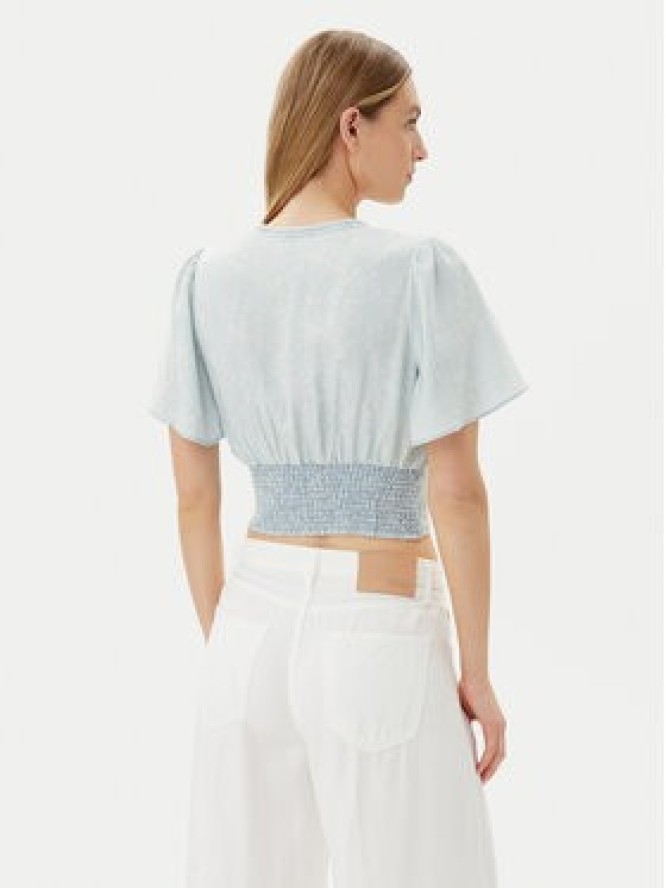 Guess Bluzka W5GH82 D5N81 Błękitny Regular Fit