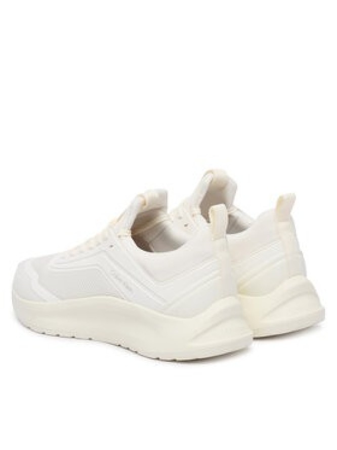 Calvin Klein Sneakersy Light Runner Sock Mesh Lycra HW0HW03023 Kremowy