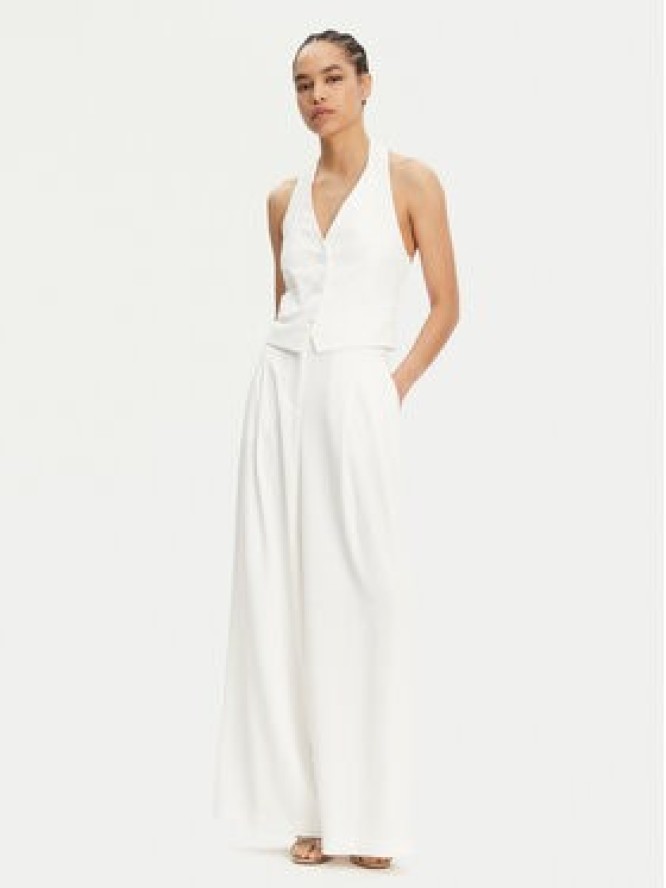 Patrizia Pepe Spodnie palazzo 2P1684 A411 Biały Regular Fit