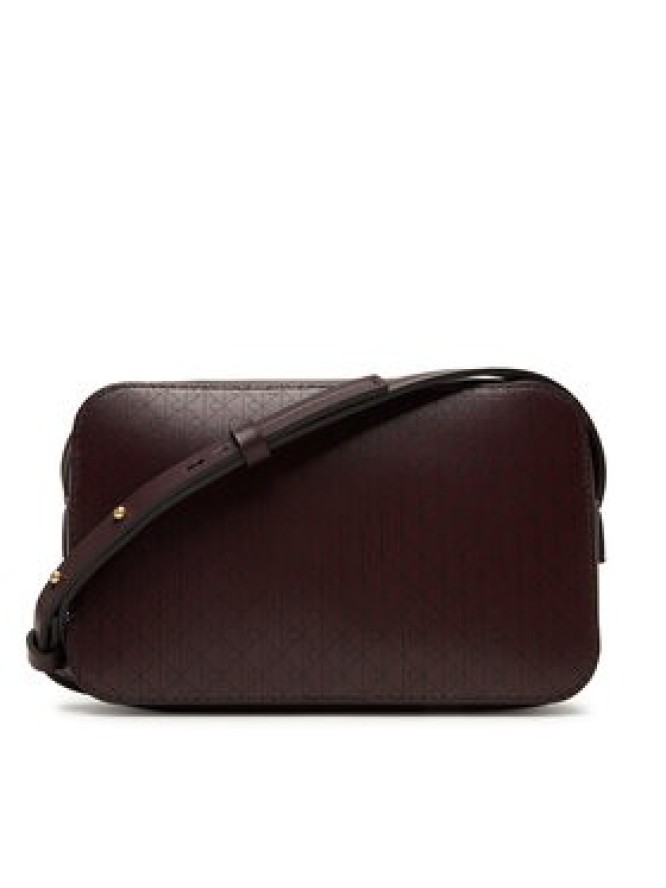 Calvin Klein Torebka Emblem Aop Elongated Camera Bag LV04F3268G Bordowy