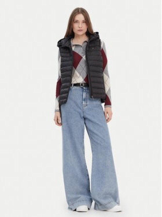 Tommy Hilfiger Bezrękawnik Global Stripe WW0WW42051 Czarny Regular Fit