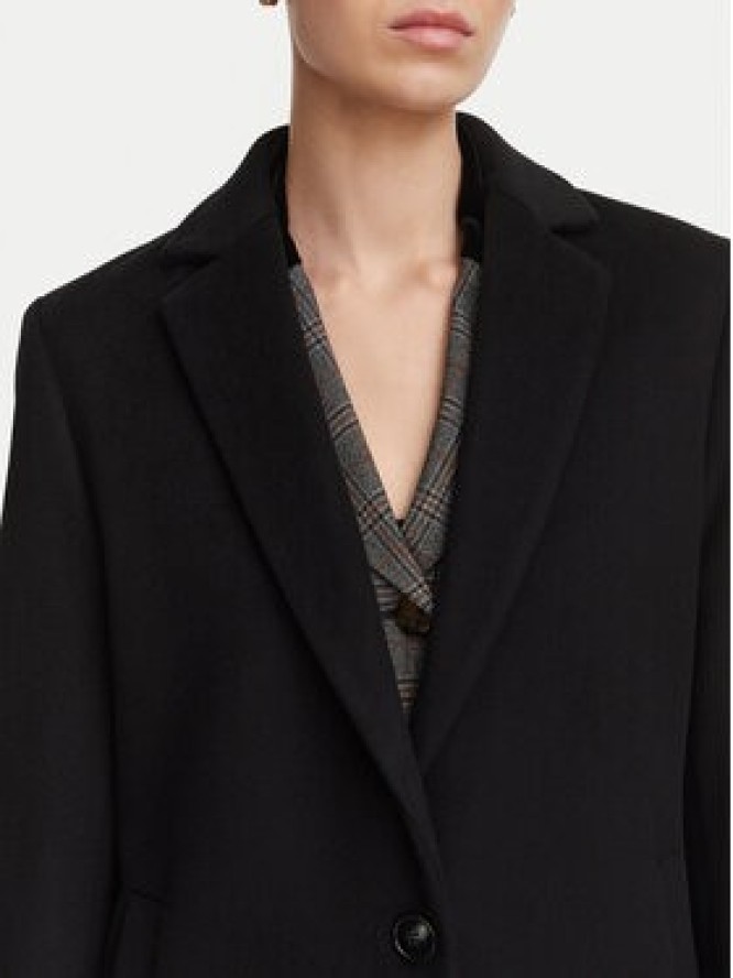 Marella Płaszcz wełniany Pavido 2623016031 Czarny Loose Fit