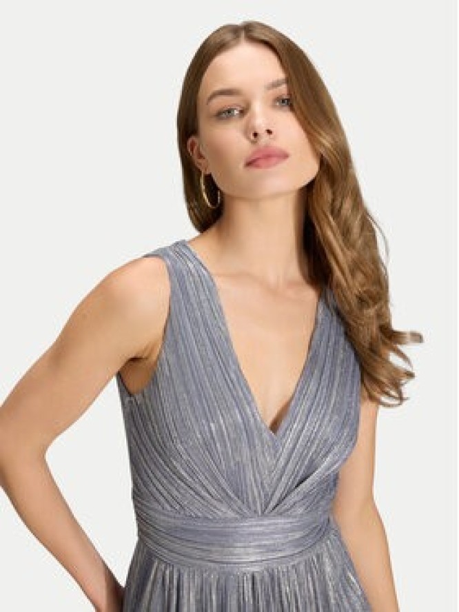 Swing Sukienka koktajlowa 5AK07900 Srebrny Regular Fit