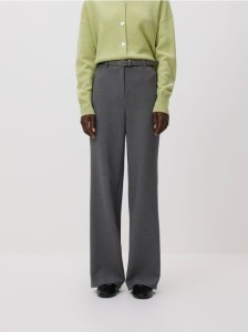 Spodnie z paskiem - jasnoszary