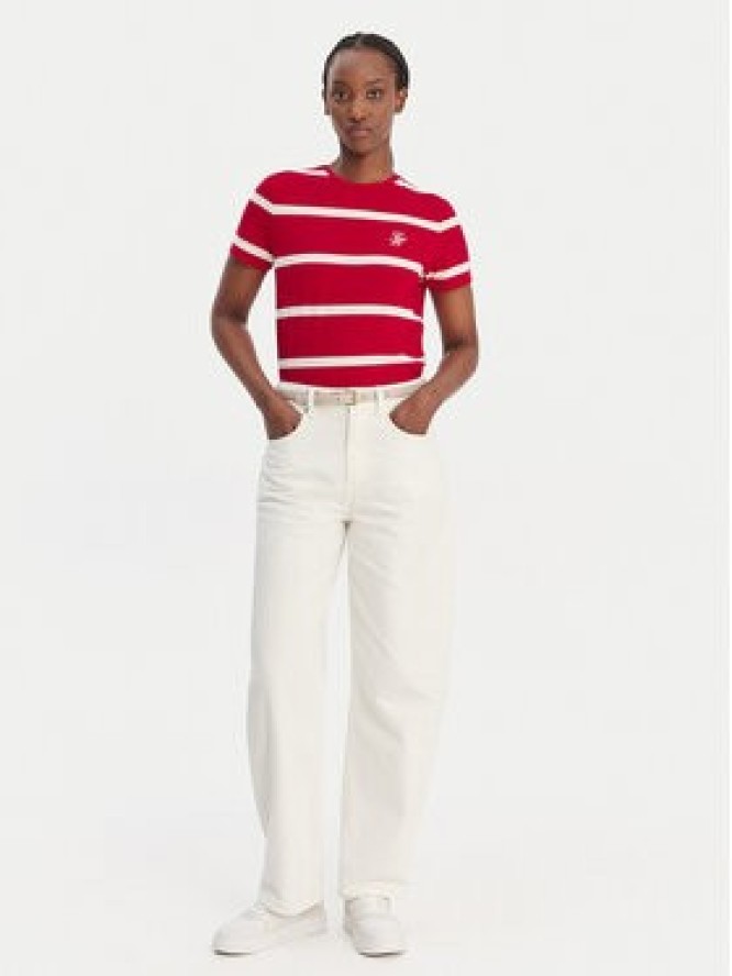 Tommy Hilfiger T-Shirt Script WW0WW47809 Czerwony Regular Fit