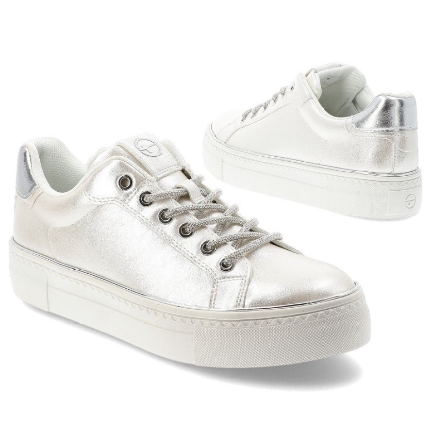 Srebrne Sneakersy Tamaris Modne Obuwie Damskie