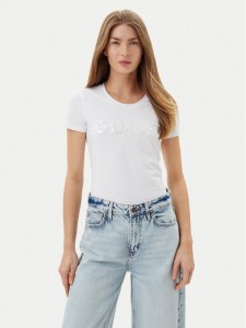 Guess T-Shirt W5GI17 J1314 Biały Slim Fit