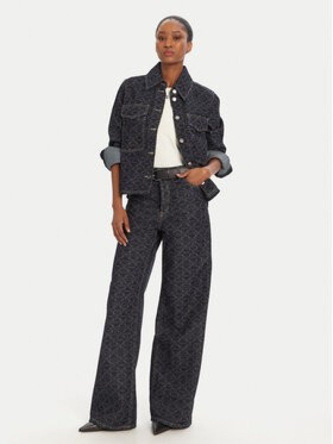 HUGO Jeansy 50541522 Granatowy Wide Leg