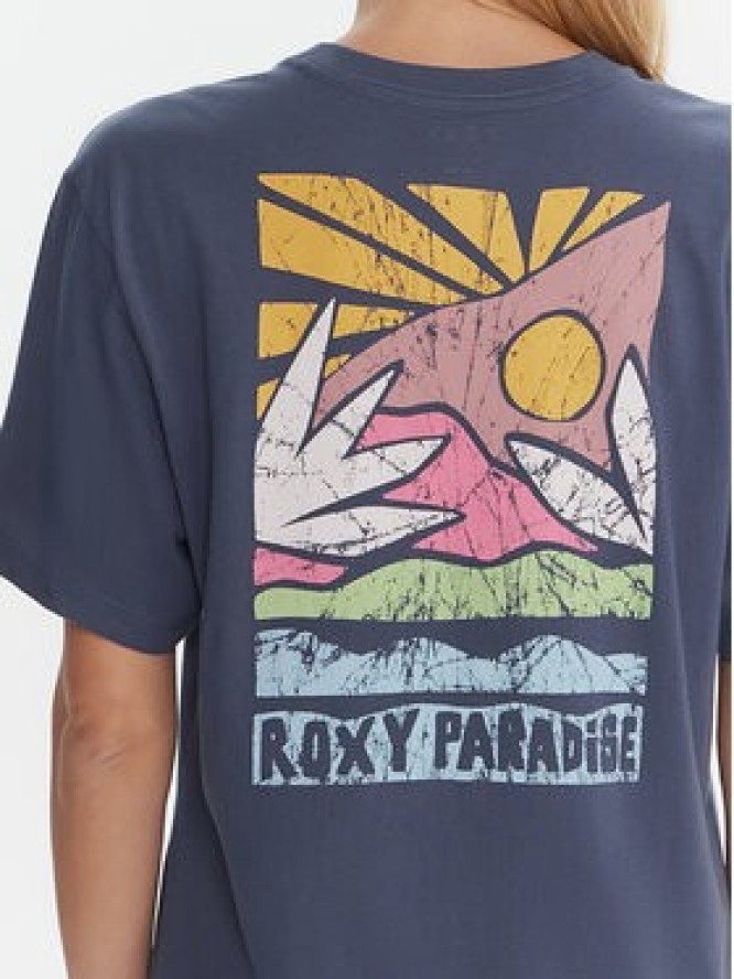 Roxy T-Shirt Hangloose Poster ERJZT06018 Niebieski Regular Fit